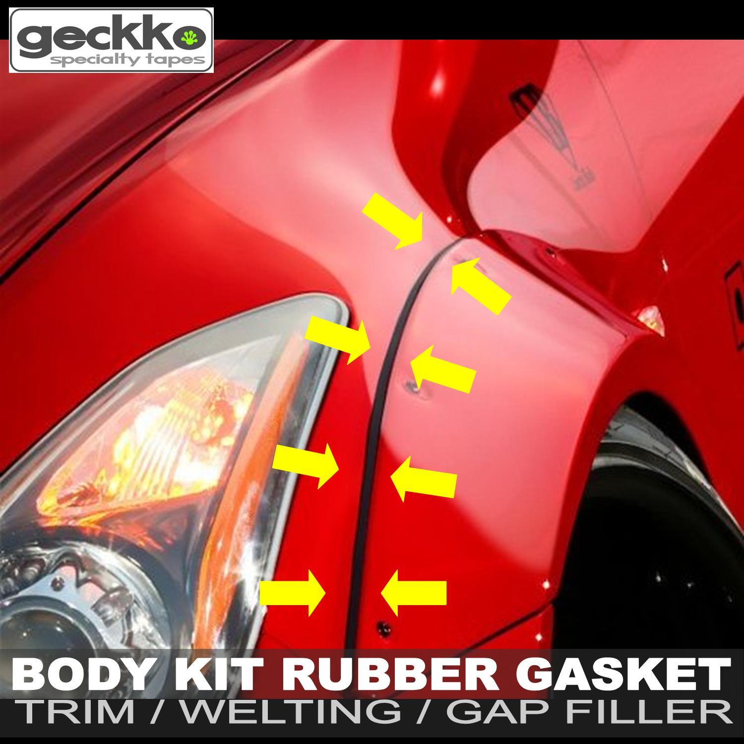 BODY KIT RUBBER GASKET 3 meters Black(TRIM, WELTING, GAP FILLER) by