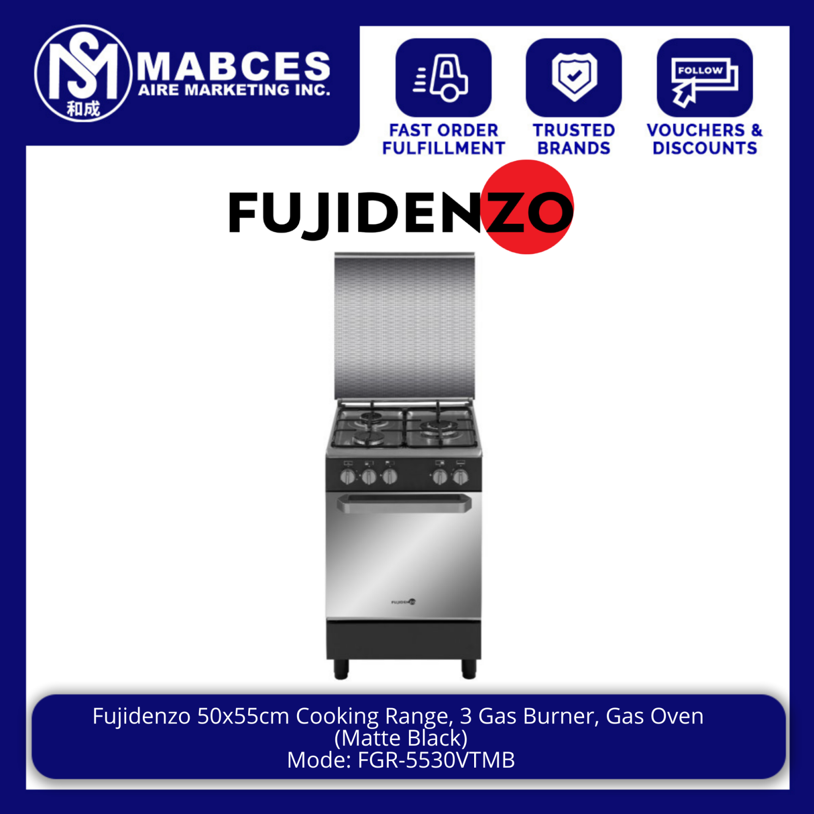 Fujidenzo deals gas range