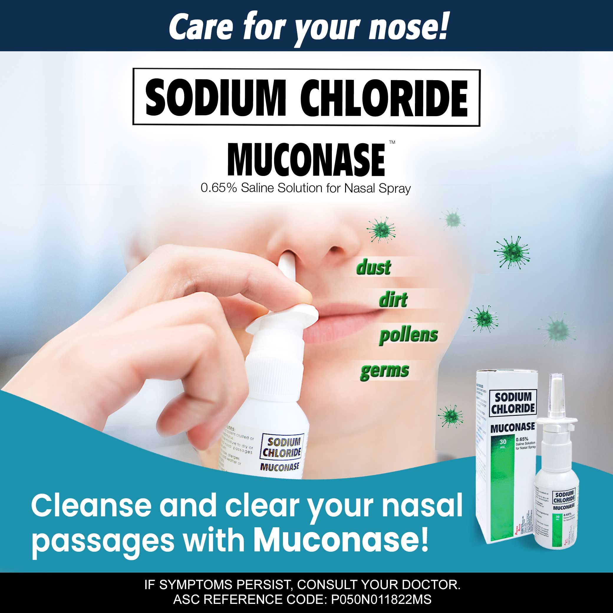 Muconase Saline Drops For Nose Bleeds Muconase Nasal Spray 60mL Sodium  Chloride Nasal Spray Nasal