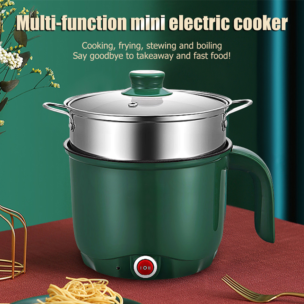 Mini Rice Cooker, Mini Ramen Cooker, Instant Hot Pot, Electric Hot Pot, 1L  Capacity Portable Pot Cooker for Steaming, Frying, Porridge, Noodles, Soup  - Yahoo Shopping