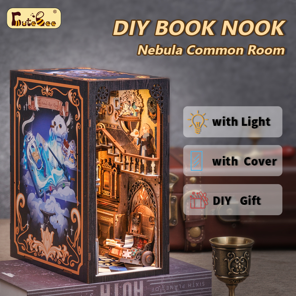 CUTEBEE DIY Book Nook Kit（Nebula Common Room）