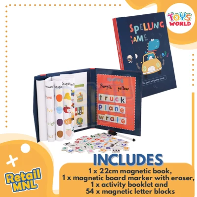 Retailmnl Early Education English Alphabet Words Spelling Cognition Magnetic Puzzle Learning Game Book