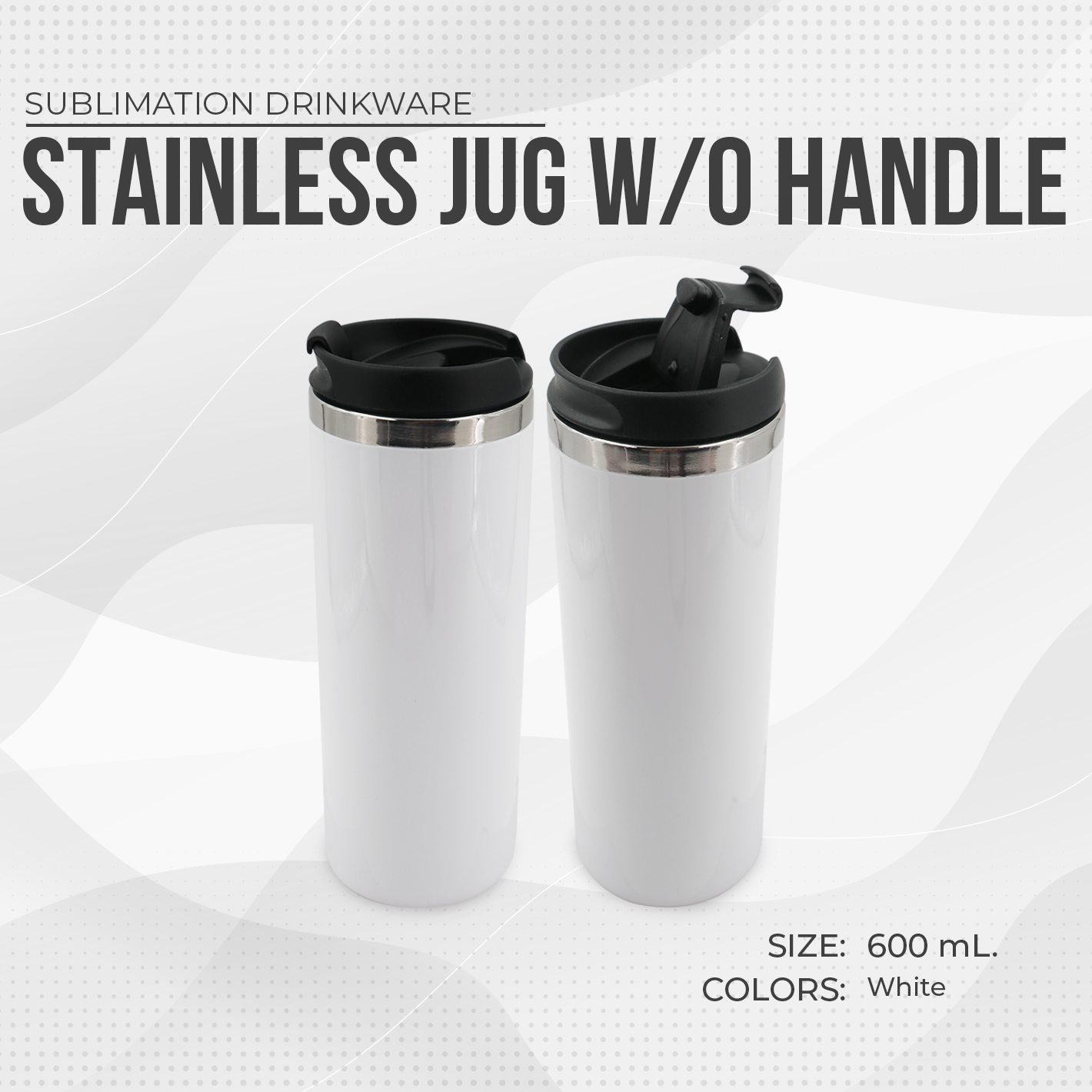 Stainlesss Sports Jug WHITE FOR SUBLIMATION PRINTING Lazada PH