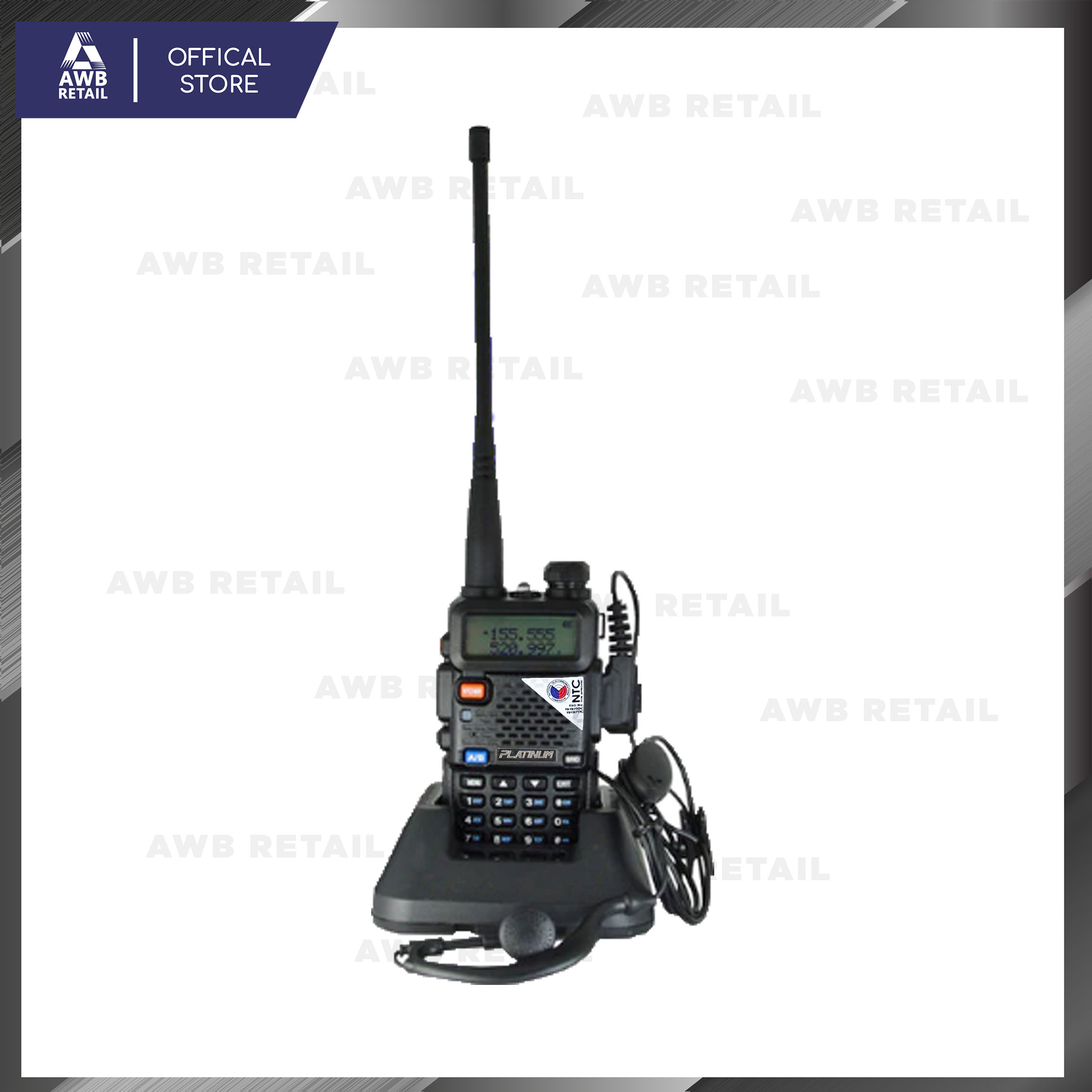 Baofeng/Platinum UV5R Walkie Talkie Two Way Radio with FREE Earpiece