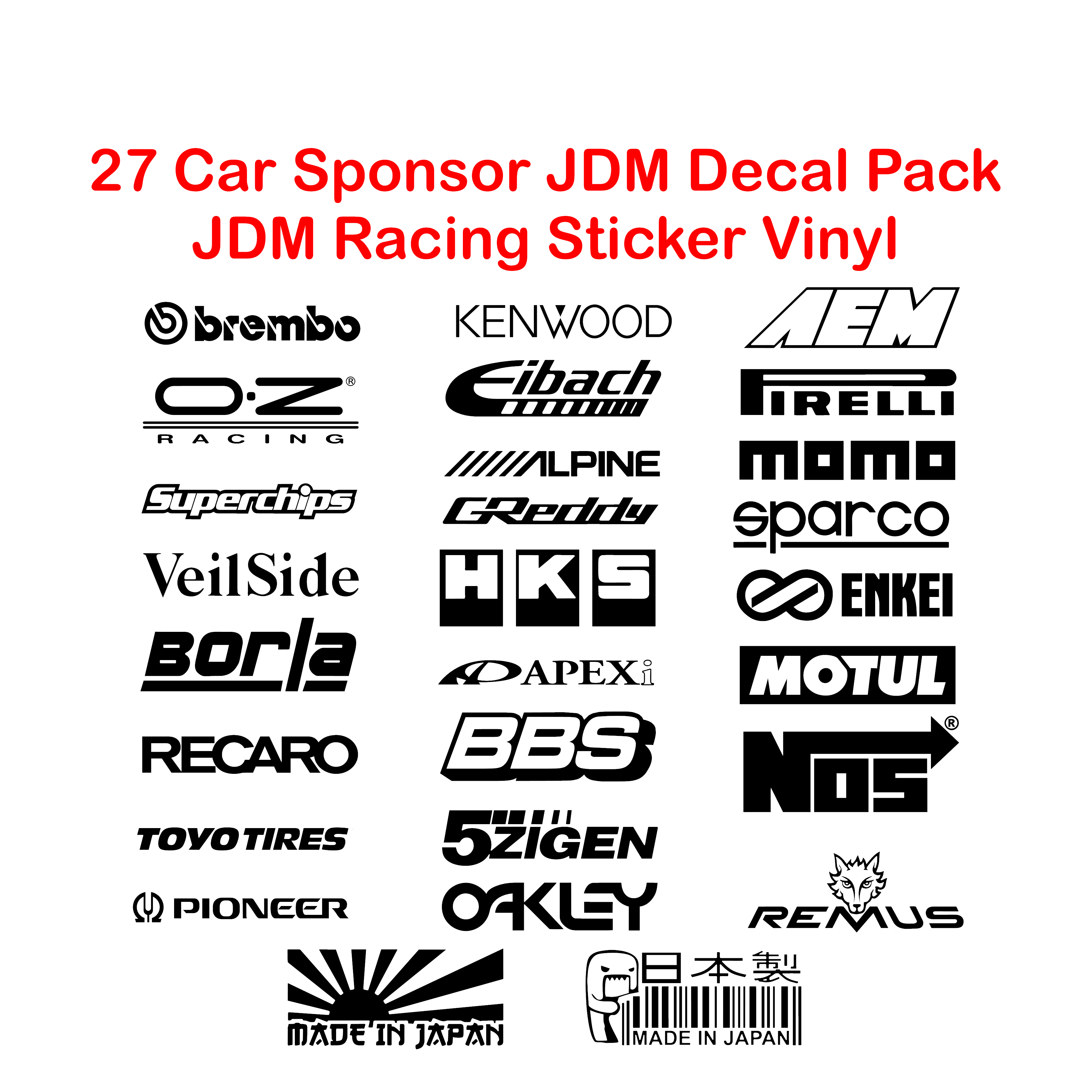 Details about    jdm Kanji lettering vinyl decal sticker sponsor racing bumper window funny car 