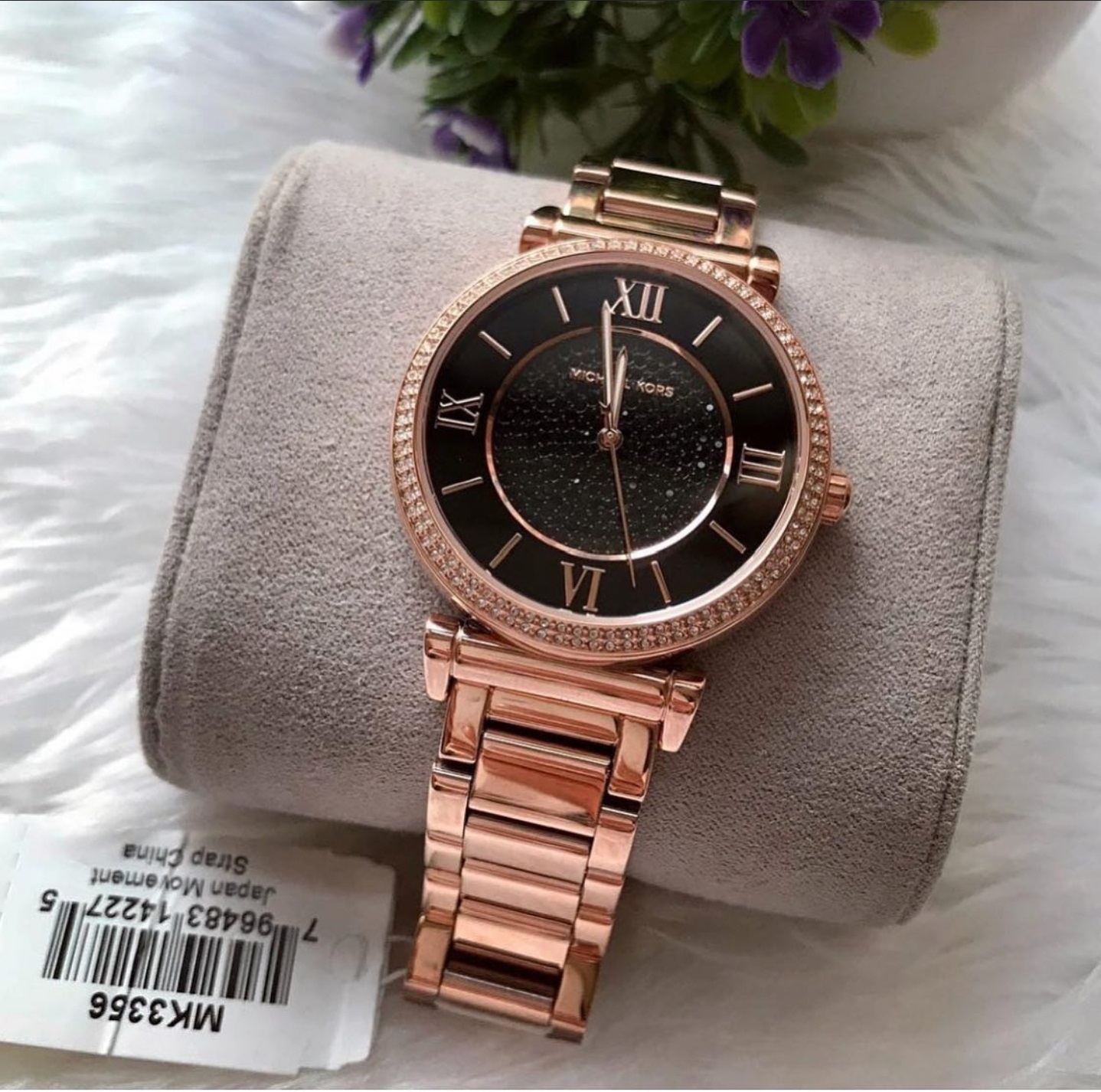 Michael Kors MK3339 Catlin Black Dial Rose Goldplated Ladies Watch  32  Watches