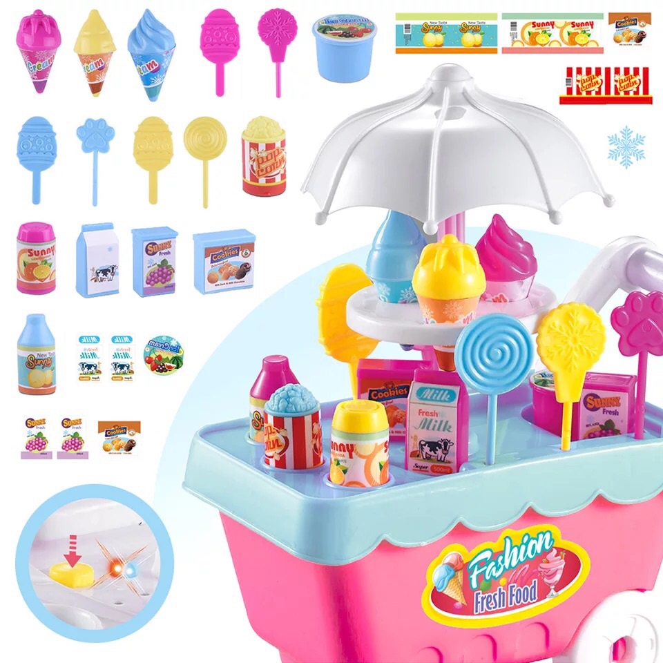 Fashionable Ice Cream Cart Toy Without Sound | Lazada PH