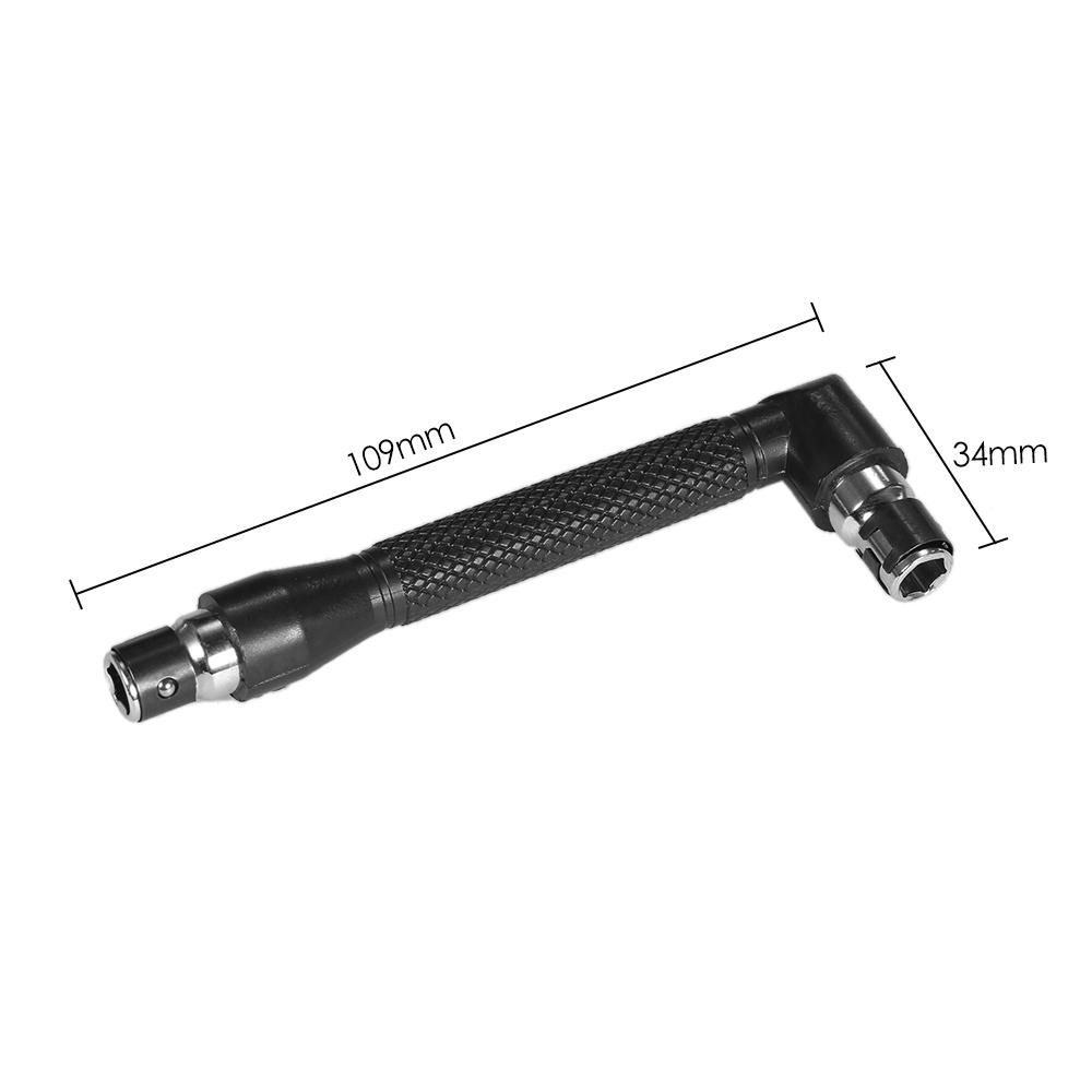 NANWEI L-shaped Angle Head Socket Wrench 1/4 In-ch Screwdriver Bits Holder Double-head Screwdriver