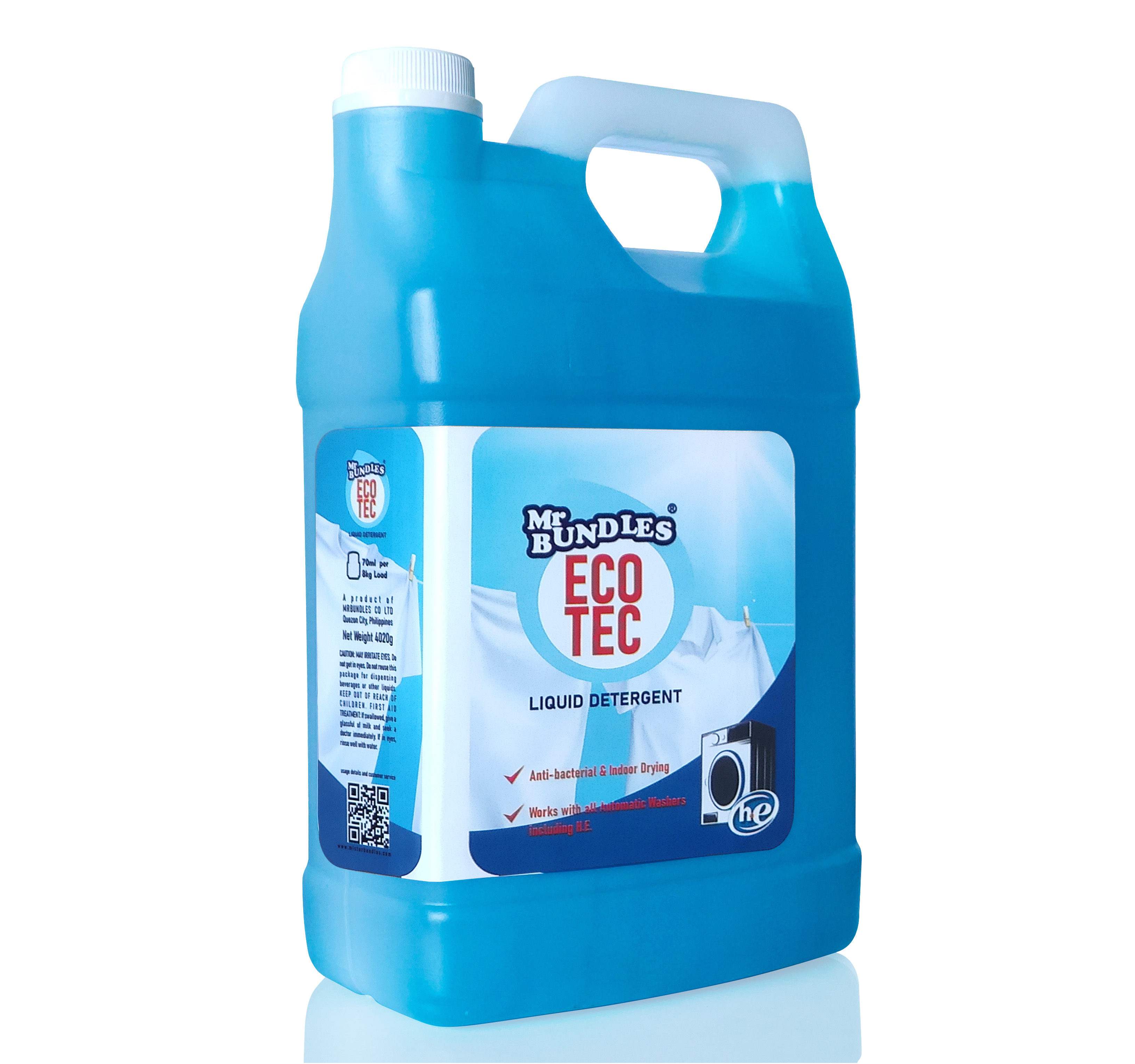 MrBundles Liquid Detergent for Washing Machines ECO TEC [ 4kg BOTTLE