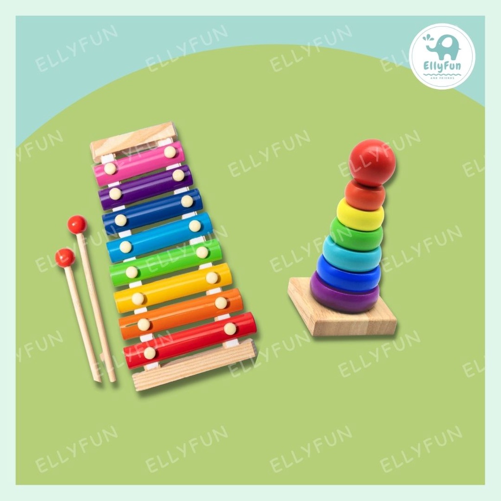 Ellyfun Wooden Educational Toy Gift Set Shape Sorter Toys for Kids  Educational Toys Blocks Puzzle