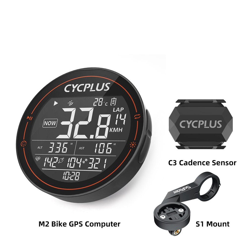 Cycplus M2 Bike GPS Computer Cycling Speedometer Bluetooth 4.0 ANT+