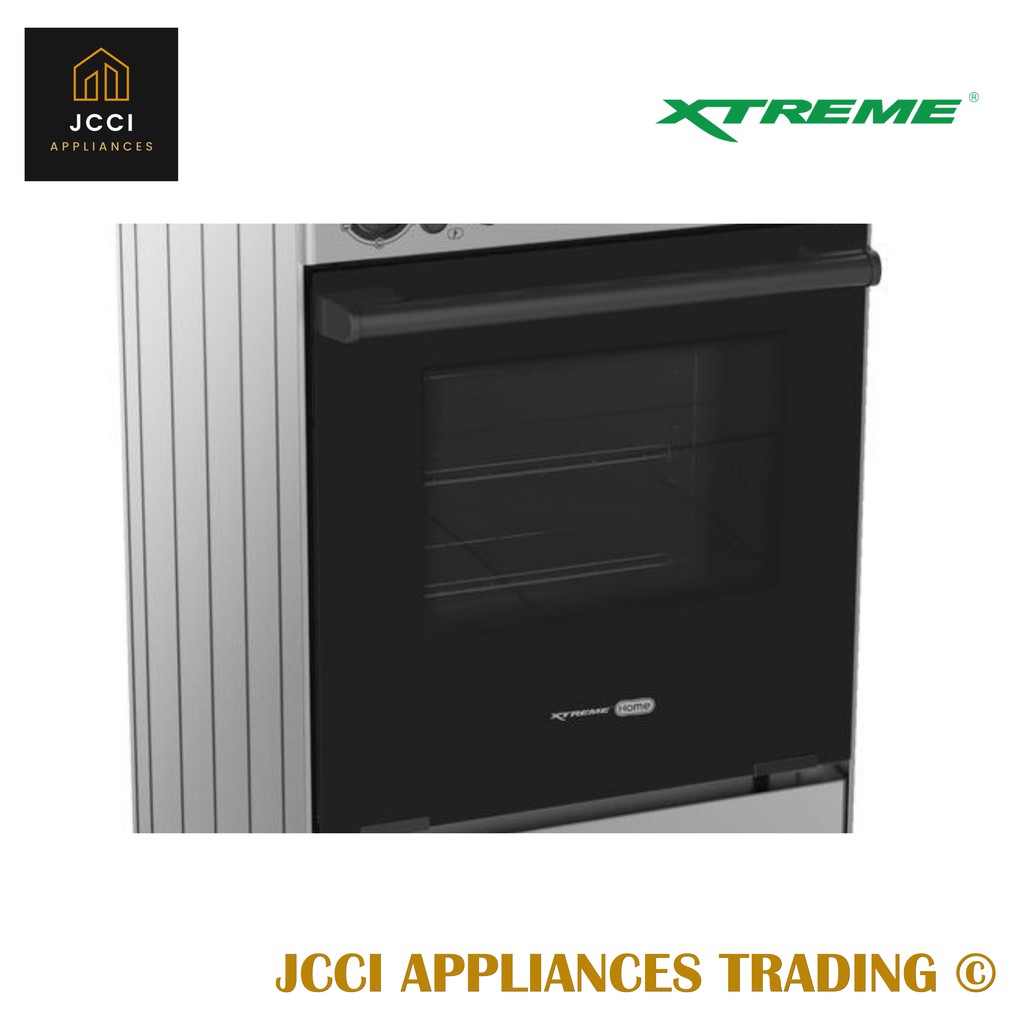 XTREME HOME 50cm Gas Range 4 Burner 55L Oven Free Standing Electric Ignition LPG Source (XGR