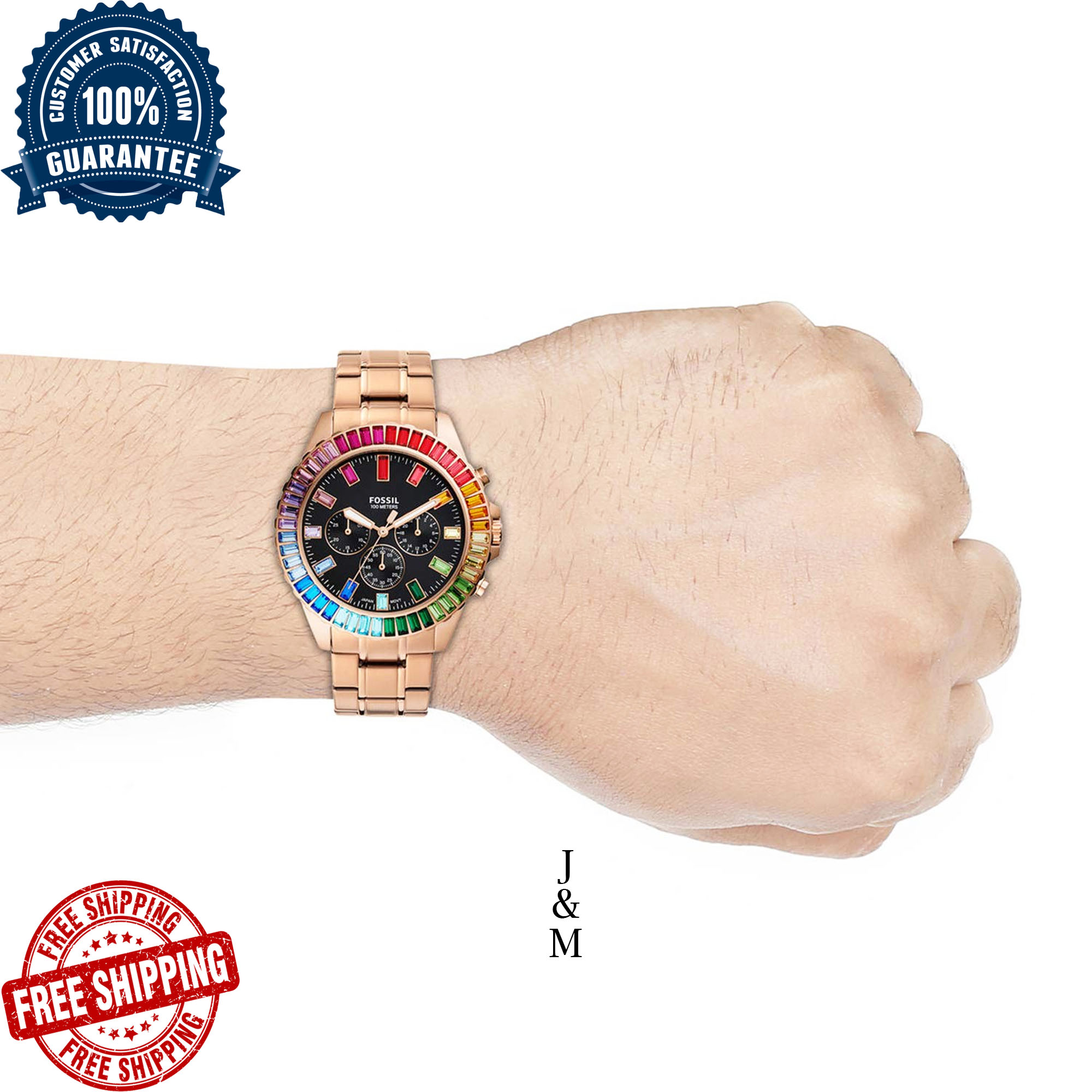 Rose Gold Tone Rainbow Fossil Watch Fossil Watches Like Rolex