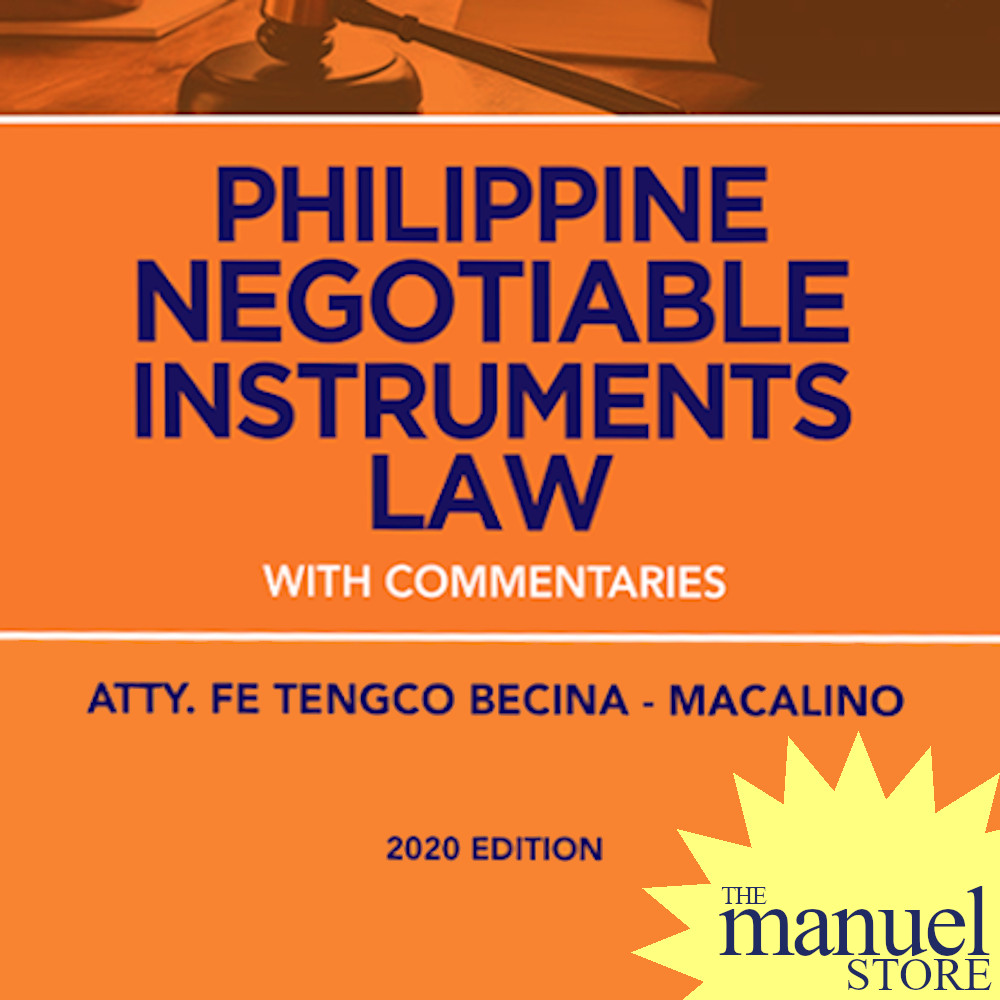 Becina Macalino (2020) Negotiable Instruments Law Philippine with