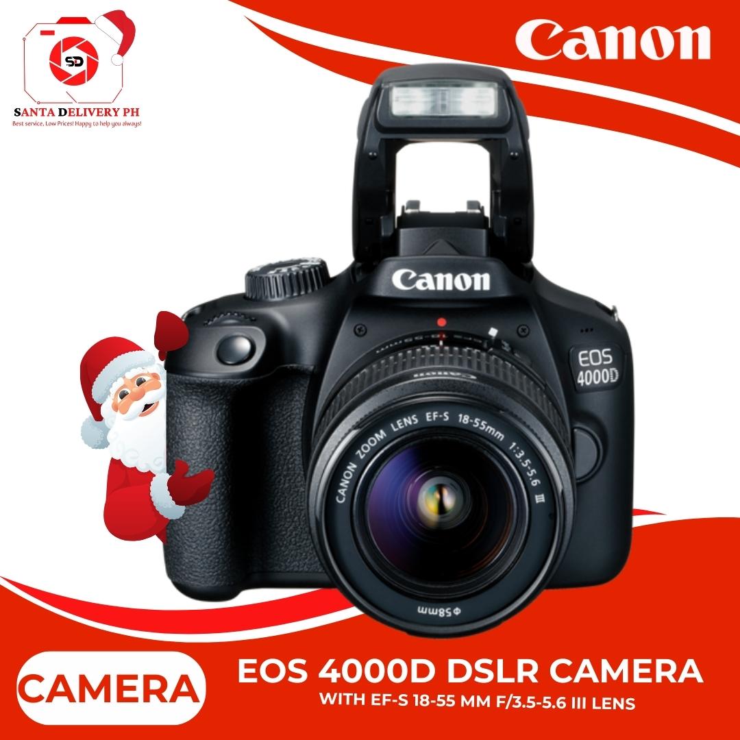 Canon EOS 4000D DSLR Camera with EF-S 18-55 mm III Lens