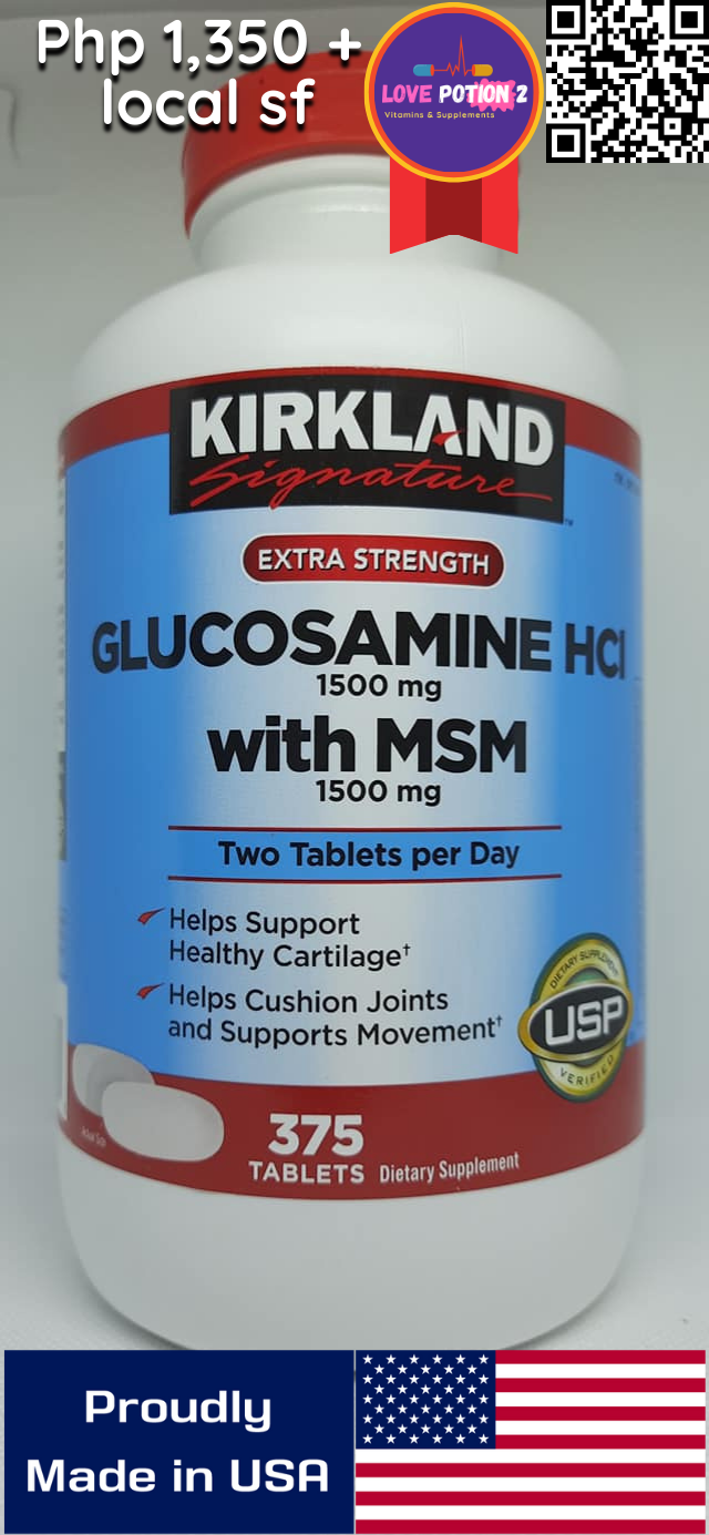 Kirkland Signature Glucosamine HCI with MSM 375 Tablets Lazada PH