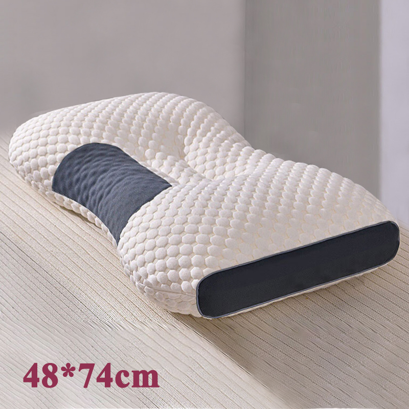 MRK Cervical Neck Pillow Traction Release Neck Pain Neck Pillow Fiber Foam Orthopedic Contour