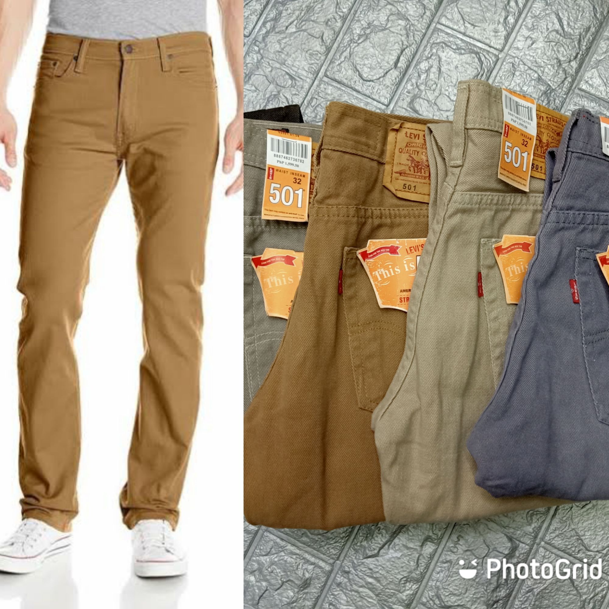 colored semi straight cut pants for men 