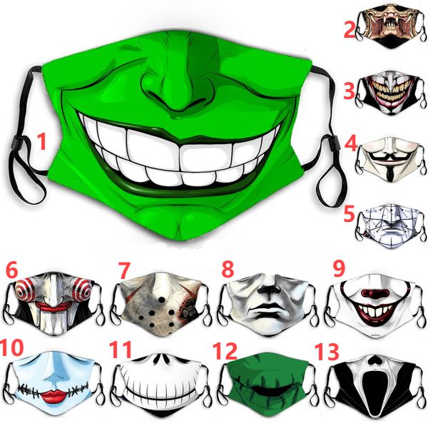 Horror Movies Saw Skull Face Mask Washable and Reusable Face Mask Joker ...