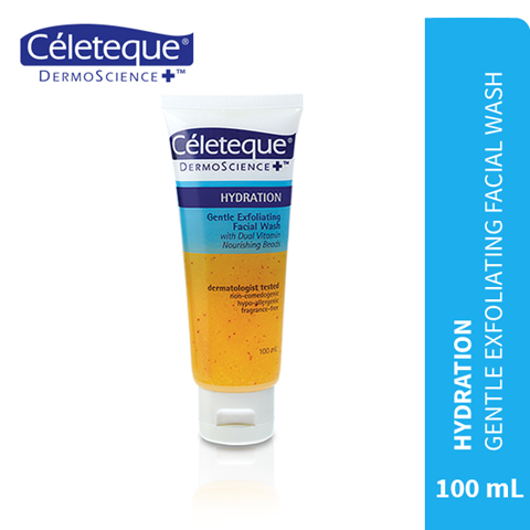 celeteque hydration exfoliating facial wash