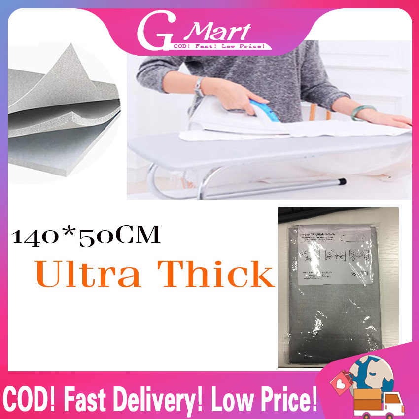 【140X50CM】Reflective Silicone Ironing Board Cover with Two Nylon Sticker Straps Boards Scorching