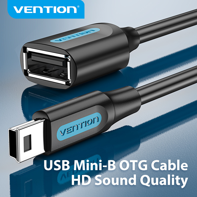 【COD】Vention Cáp Mini USB to OTG Nam Đầu nối USB 2.0 Mini USB sang Nữ Đầu nối USB 2.0 Cáp chuyển đổi OTG cho máy tính bảng U Đầu đọc thẻ trên ô tô Tay cầm chơi game MP3 MP4 Cáp chuyển đổi USB 2.0 OTG mini