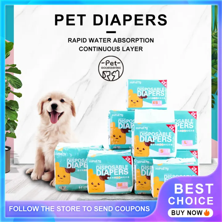 Dog Diaper By 10 Sp Disposable Diaper Pets Dogs Cats Pampers Underwear S Lazada Ph