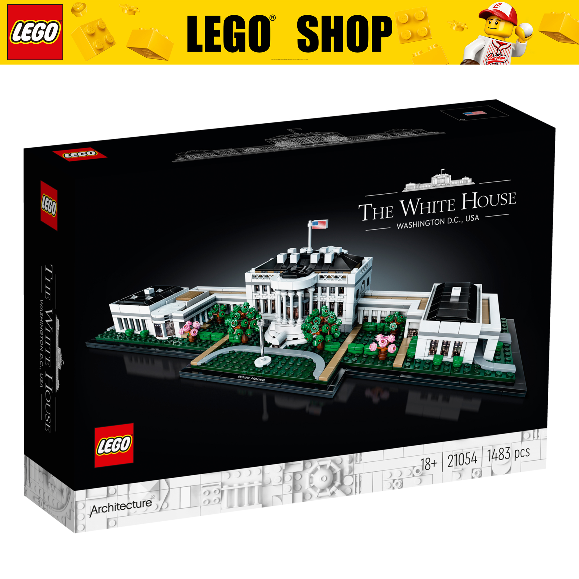 lego architecture white blocks