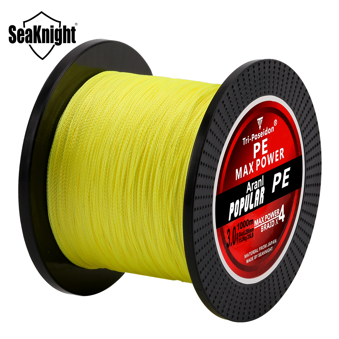 SeaKnight TriPoseidon 4 Strands Braided Fishing Line 1000M Saltwater Fishing  Line Long Casting Multifilament PE Wire Floating Sea Fishing Lines 8 Colors  8-80LB