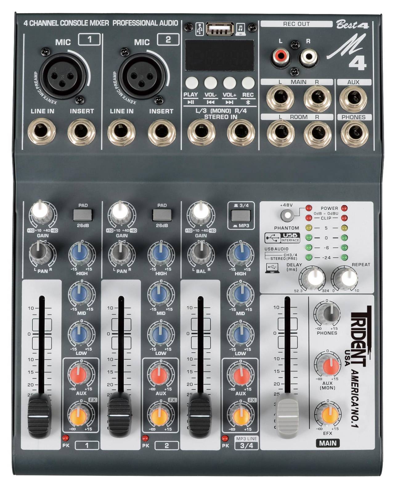 Trident M4 4 channel audio mixer | Lazada PH