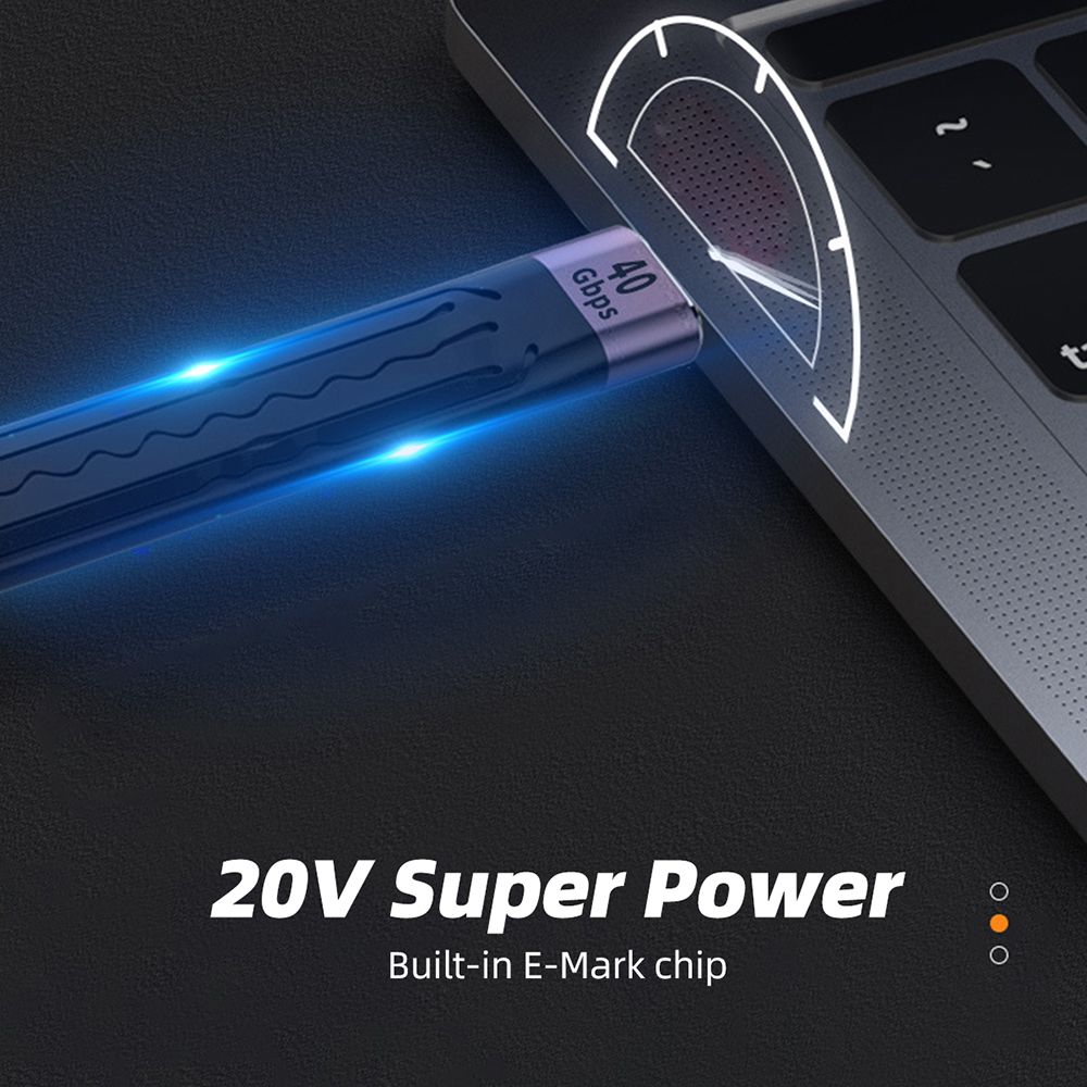 LONGB Điện Thoại Di Động Máy Tính Xách Tay PD100W Cáp Sạc Nhanh USB Linh Hoạt C Đến Type C 40Gbps Cáp Dữ Liệu USB 4.0 Gen3