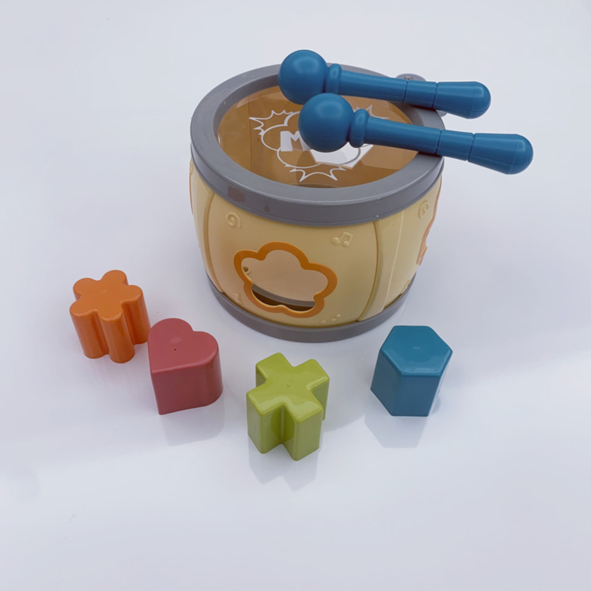 【S.mart】multifunctional mini baby drum shape sorter with maze beads