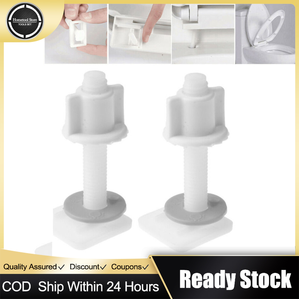 Plastic Toilet Seat Hinge Repair Bolts + Fitting Screws +Washers Kits Access Lazada PH