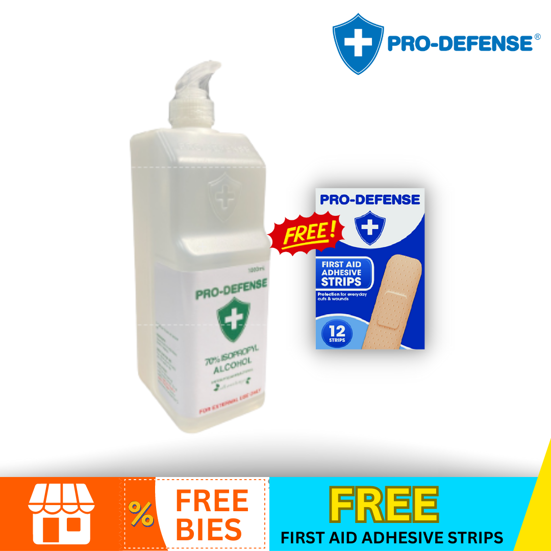ProDefense 70 Isopropyl Alcohol 1000ml [Free 1 box of Pro Defense