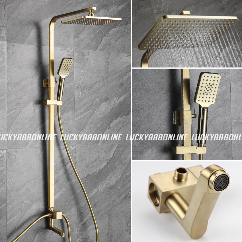 EO>TAIWAN 304 Stainless Steel BRUSHED GOLD Shower Mixer Lazada PH