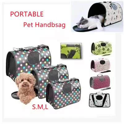 Pet Wonderland Portable Cat Carrier Bag Breathable Dog Outdoor Purse Pet Folding Case Printed Designs Travel Shoulder Bag Hand Bag Backpack