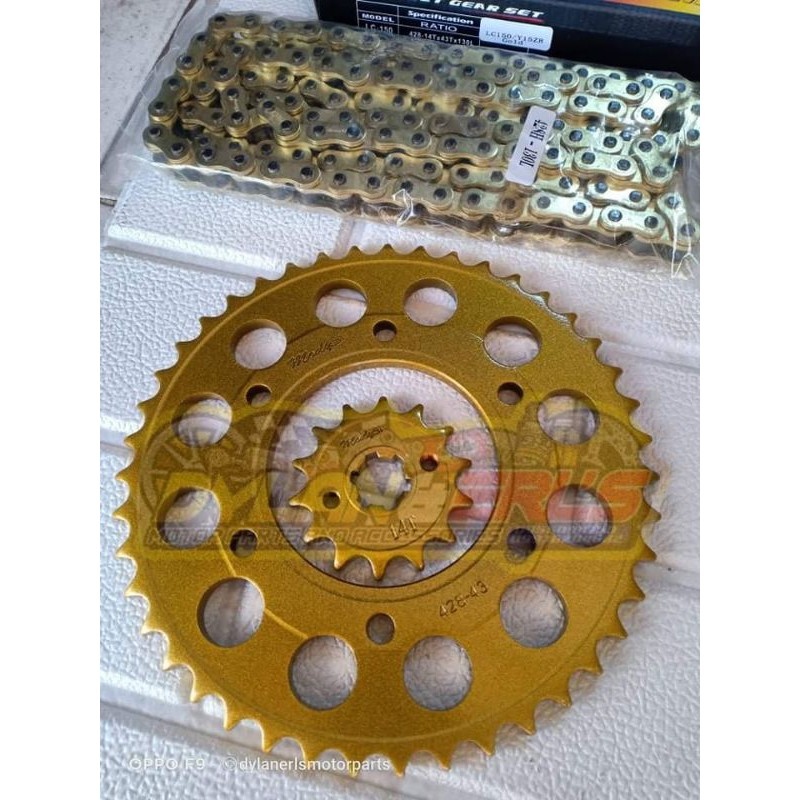 MODY5 CHAIN SET FOR SNIPER 150 / SNIPER 155 (14 43 428)(14 48 428 ...