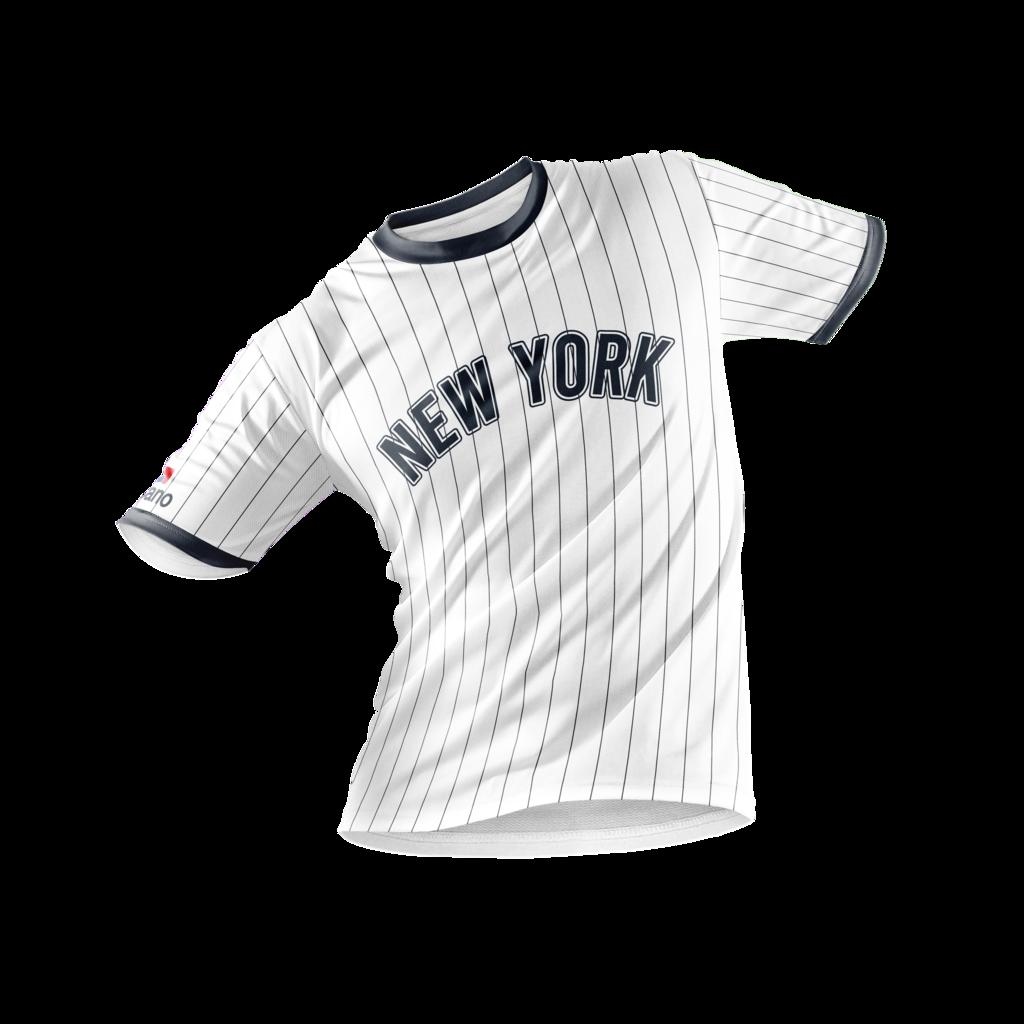 BH3 MLB New York Baseball Jersey Unisex Short Sleeve Top Tshirts White  Stripe Jersey Casual Sport Tee HB3