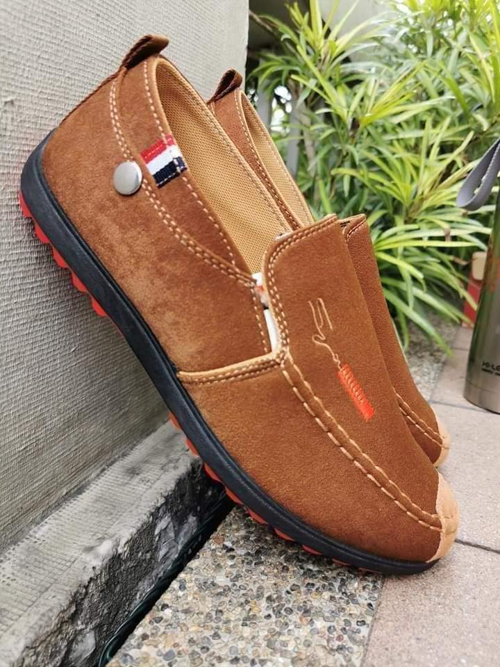 brown canvas shoes