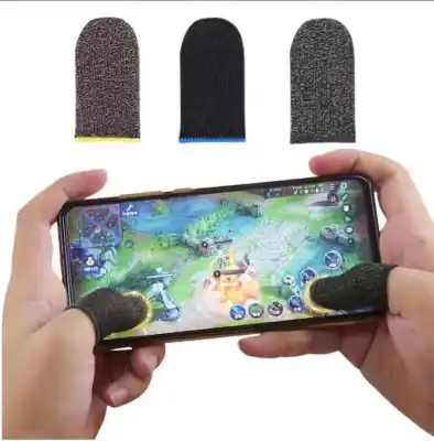 Squad Gaming Best Quality Finger Sleeve Wasp 2 Removes Sweat And Water Thumb Gloves Cover Mobile Phone Sensitive Touch Screen For PUBG COD CODM Mobile Legends LOL Genshin Impact Android iOS Joystick Gamepad Controller Sweat Proof