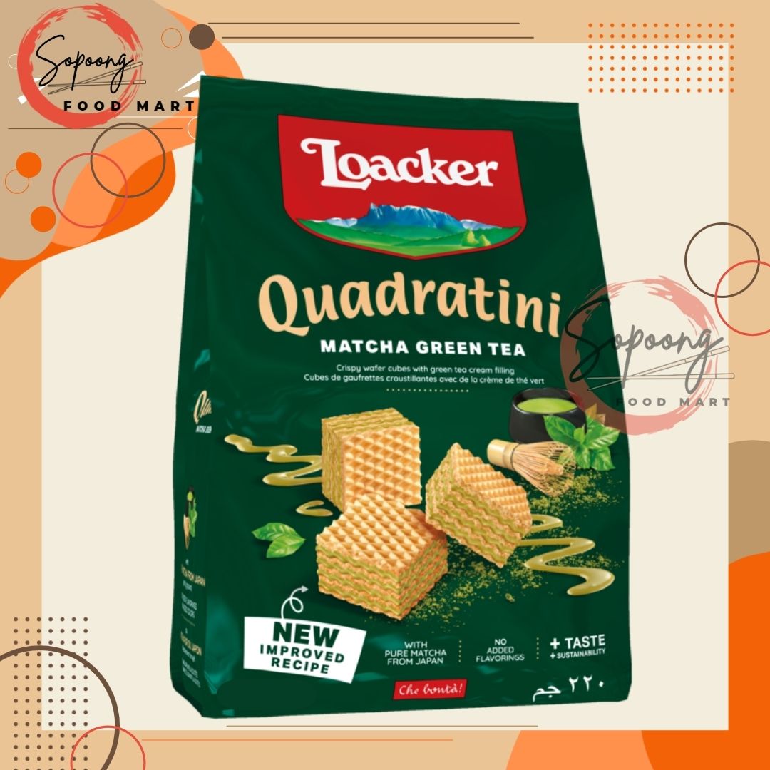 LOACKER QUADRATINI GREEN TEA MATCHA FLAVOURED WAFERS 125g Lazada PH