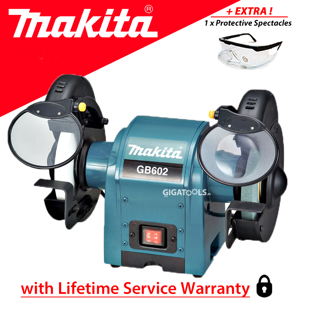 Makita GB602W Bench Grinder 6" ( 250W ) with Protective Spectacles