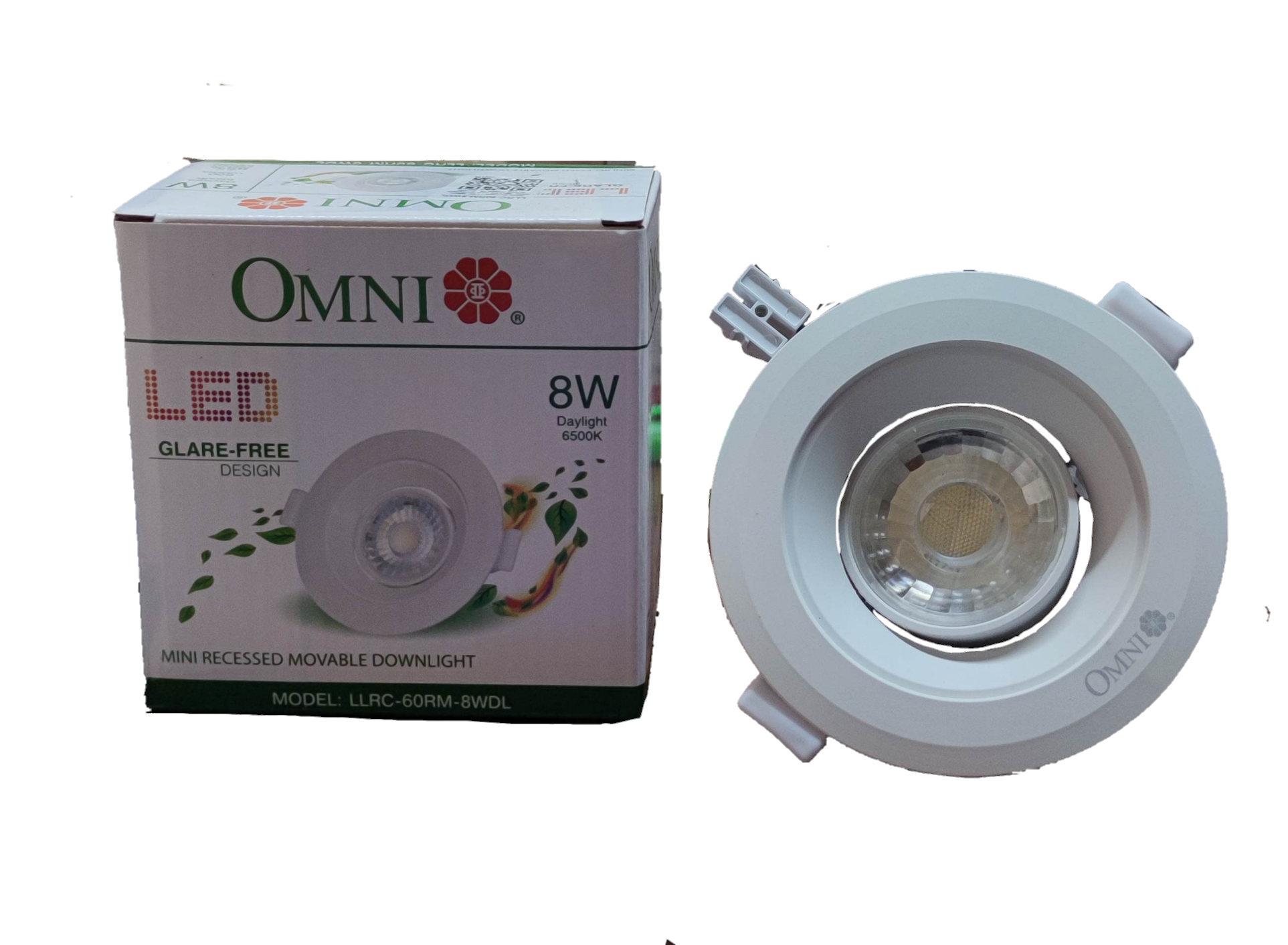 8W LED Movable Downlight 220V Daylight ( Omni), 8W Mini Recessed