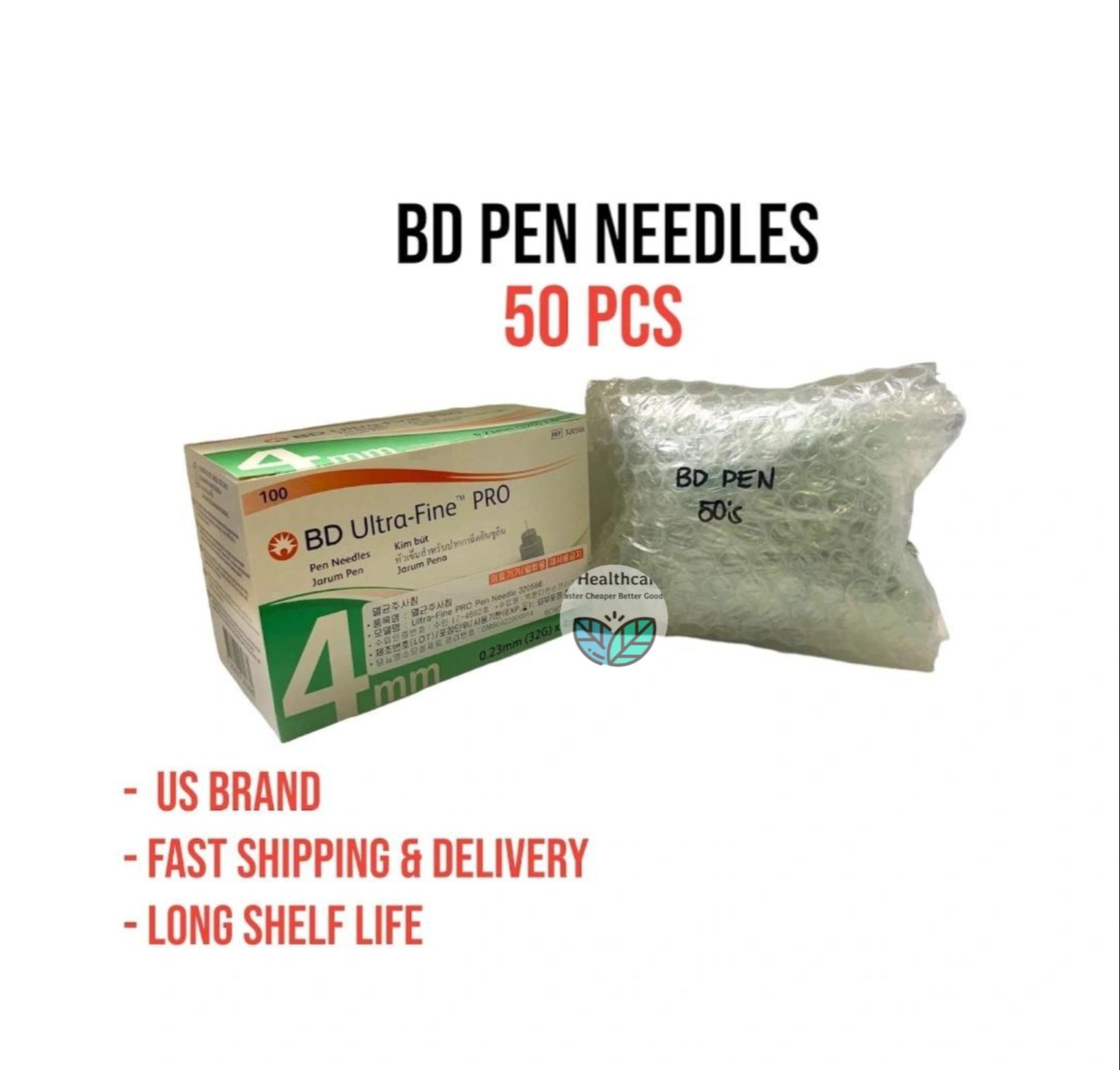 BD Ultra-Fine Pro 4mm Pen Needles