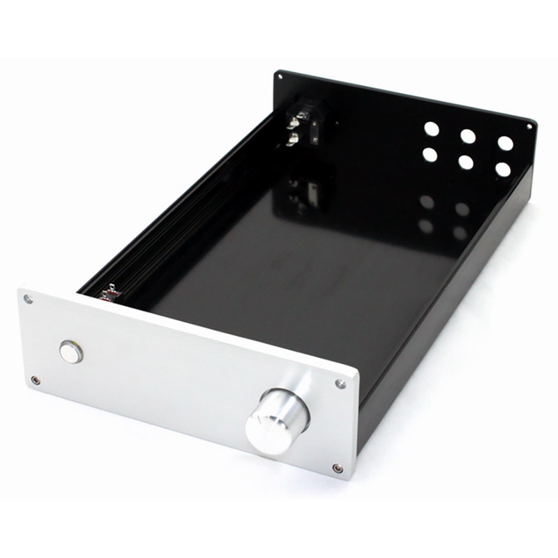 Amplifier Housing,LM3886 All Aluminum Amplifier Chassis DIY Audio Amplifier Housing with Power