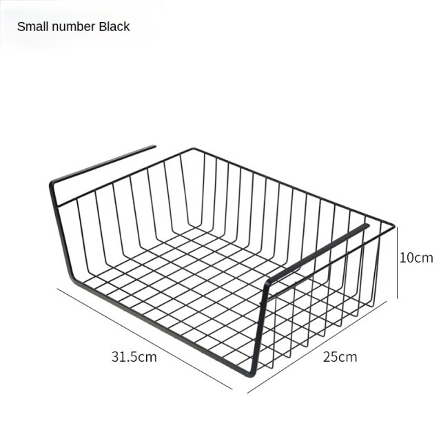 SPMJ Multipurpose Hanging Under Shelf Storage Basket Organizer Home Iron Desk