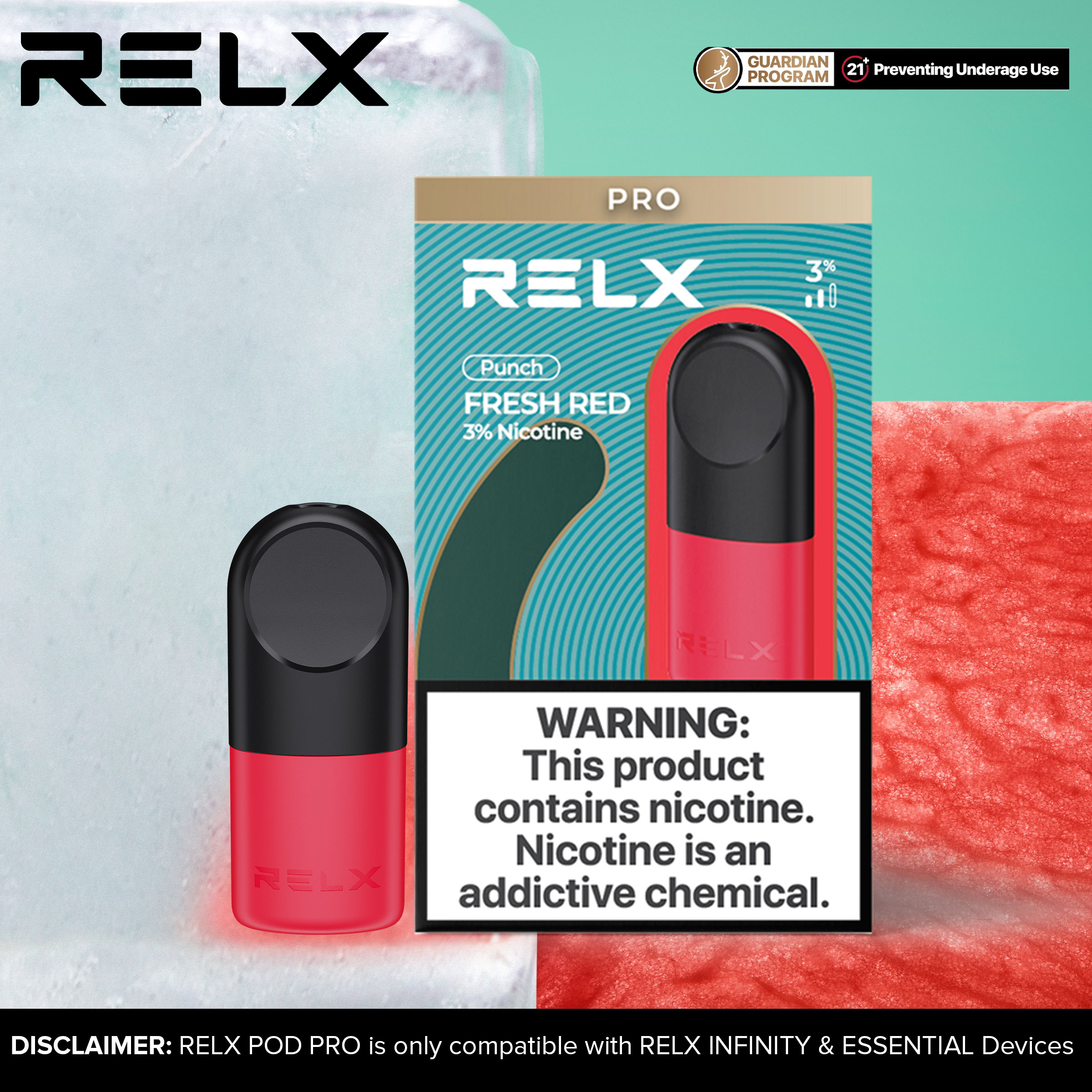 RELX DISPOSABLE PODS NEW PACKAGING PRO 2.0 NO LEAK! Lazada PH