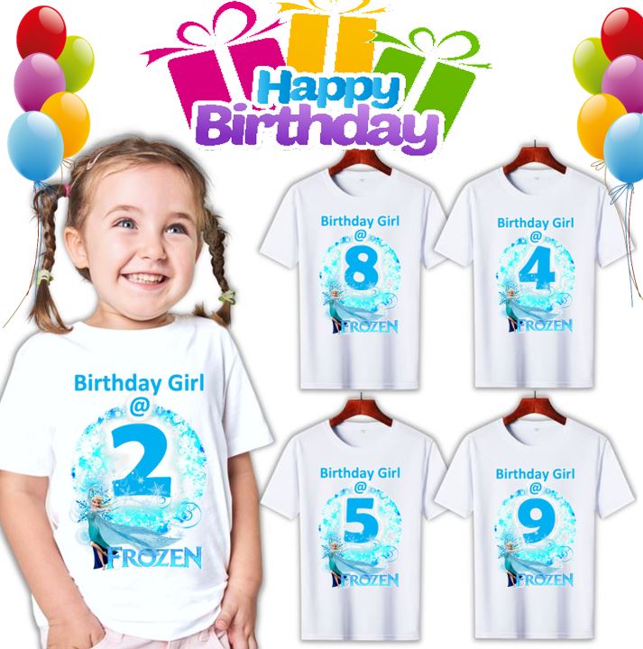 frozen birthday t shirt design