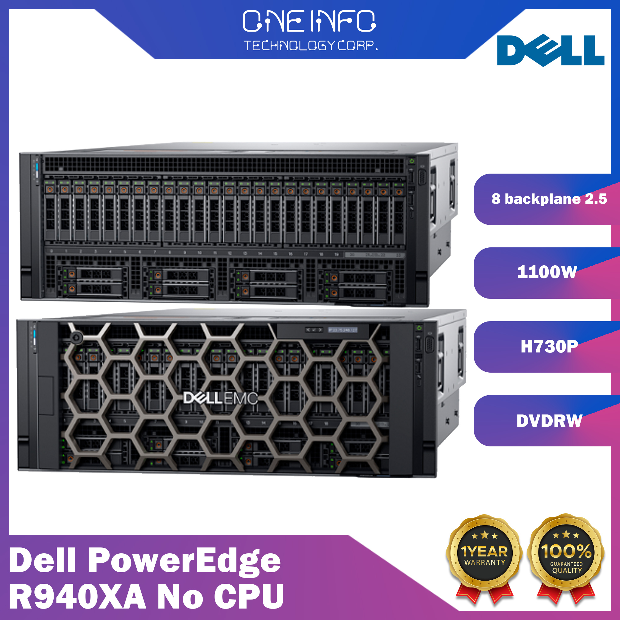 Poweredge R940xa Front Image Dell PowerEdge R940XA No CPU, heat sink*2/no memory/no hard disk/DVDRW ...