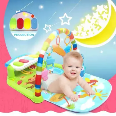 Baby Activity Multifunction Piano Fitness Rack With Music Rattle Infant Activity Play Mat Children Educational Toys For Newborn